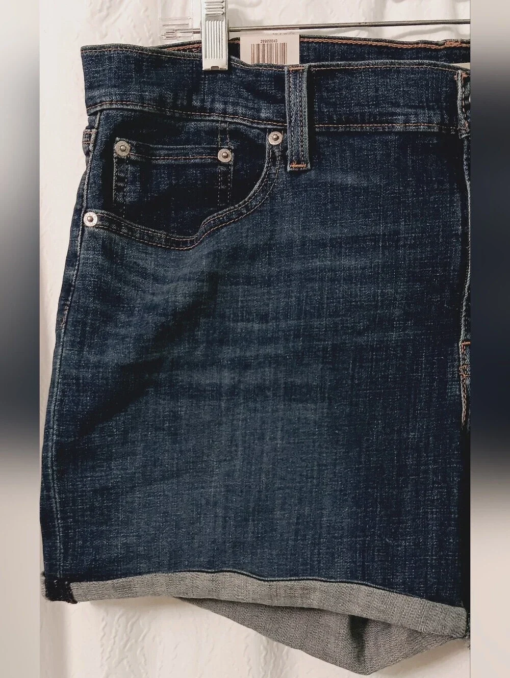 Levis Dark Wash Denim Roll-Cuff Women's Shorts Size 18